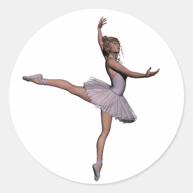 Ballett Runder Aufkleber (Vorderseite)
