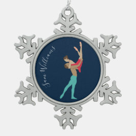 Ballett Schneeflocken Zinn-Ornament