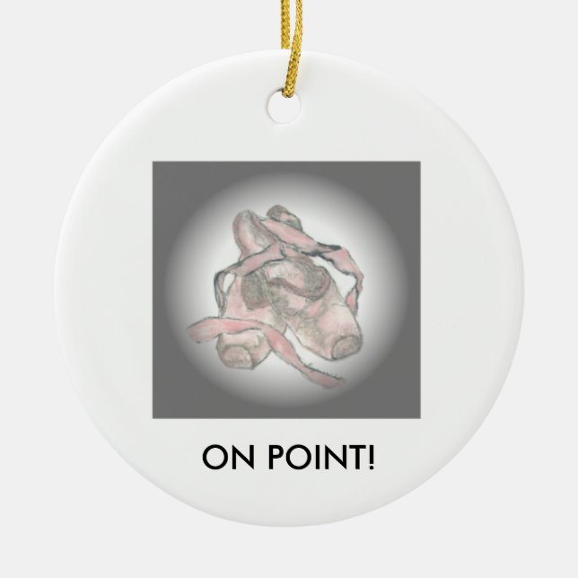 Ballett-Schuh-Verzierung im PUNKT! Keramikornament (Vorne)