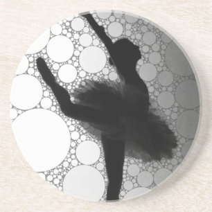 Ballett Schwarz-weißes Tanzen Ballerina Getränkeuntersetzer