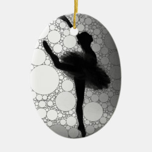 Ballett Schwarz-weißes Tanzen Ballerina Keramikornament