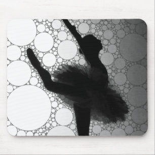 Ballett Schwarz-weißes Tanzen Ballerina Mousepad