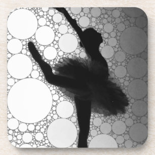 Ballett Schwarz-weißes Tanzen Ballerina Untersetzer