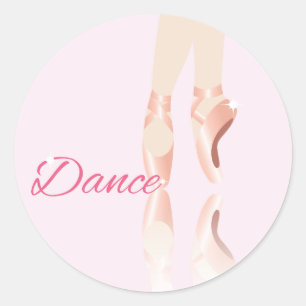 Ballett-Slippers Runder Aufkleber