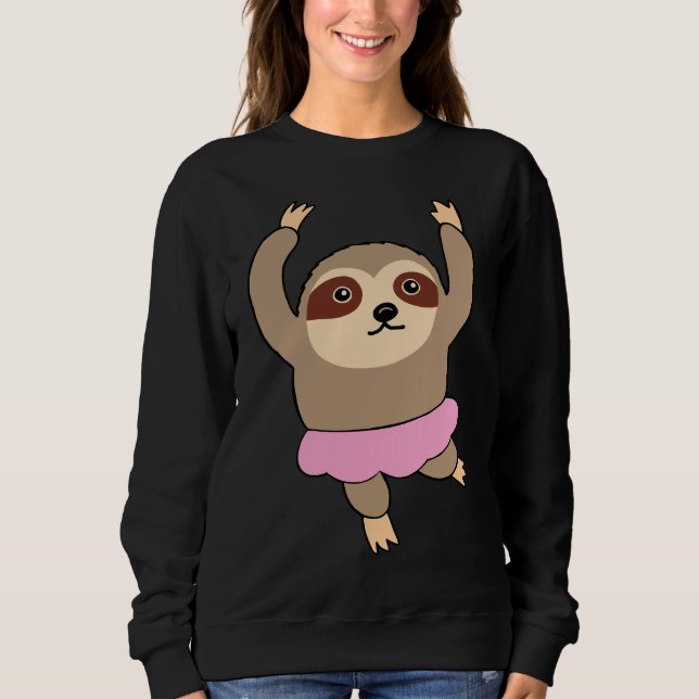Ballett-Sloth in Tutu Sweatshirt (Vorderseite)