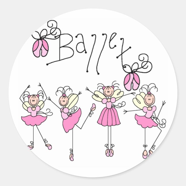 Ballett-T - Shirt und Geschenke Runder Aufkleber (Vorderseite)