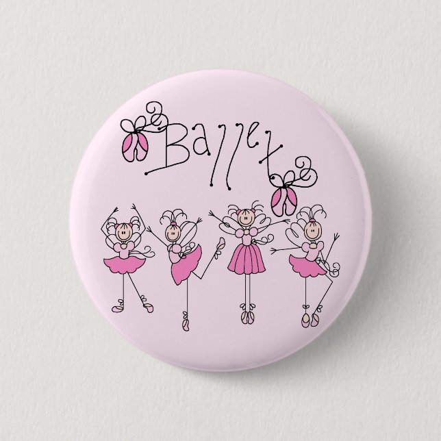Ballett-T - Shirts und Geschenke Button (Vorderseite)