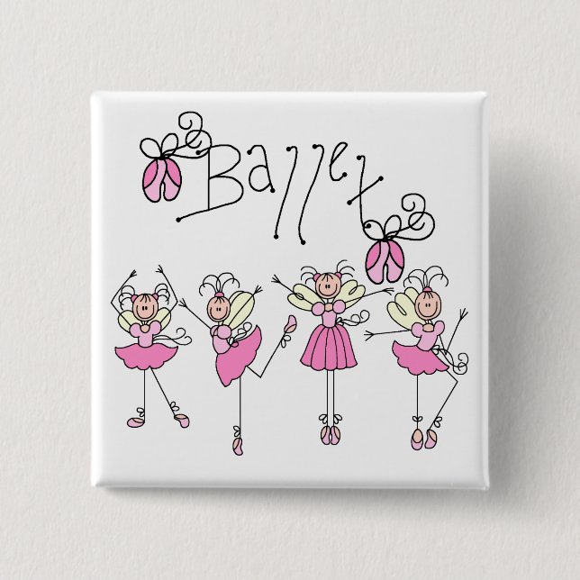 Ballett-T-Shirts und Geschenke Button (Vorderseite)
