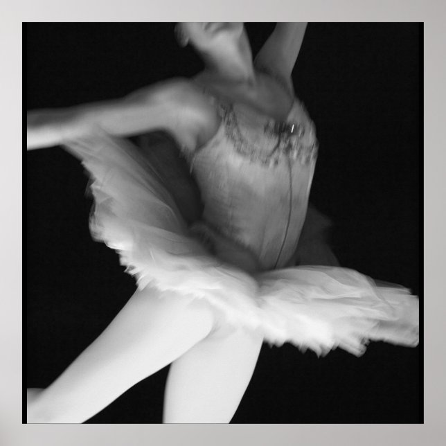 Ballett - Tanz - Ballerina 9 - Schwarz & Weiß Poster (Vorne)