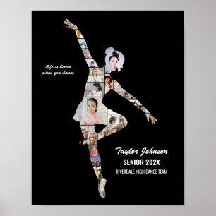 Ballett-Tanz-Foto-Collage für individuelle Tänzer Poster
