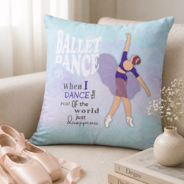 Ballett Tanz Inspiration Square Throw Kissen