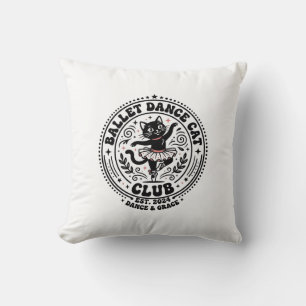 Ballett-Tanz-Katz-Haustierliebhaber-Shirt Kunst - Kissen