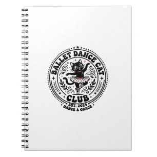 Ballett-Tanz-Katze-Haustierliebhaber-Shirt Kunst - Notizblock