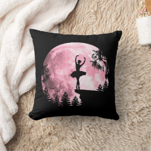 Ballett Tanzende Rosa Vollmond Ballerina Frauen Mä Kissen