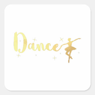 Ballett-Tänzer  Ballerina Tanzsport Geschenke Quadratischer Aufkleber