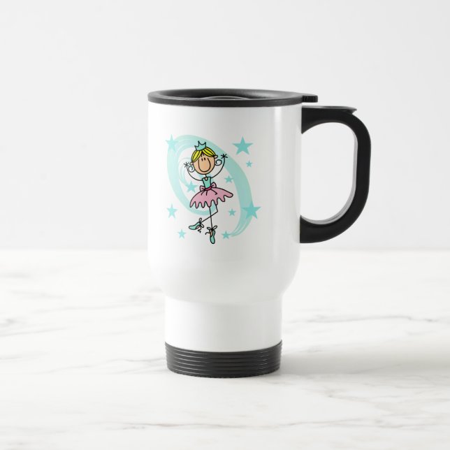 Ballett-Tänzer - blonde T - Shirts und Geschenke Reisebecher (Rechts)