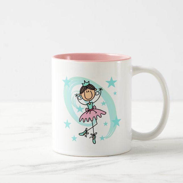 Ballett-Tänzer - Brown-T - Shirts und -geschenke Zweifarbige Tasse (Rechts)