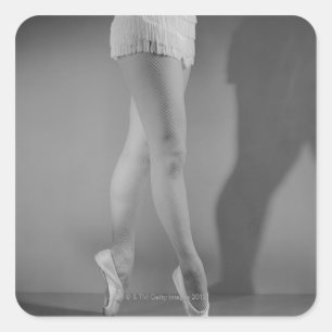 Ballett-Tänzer Quadratischer Aufkleber