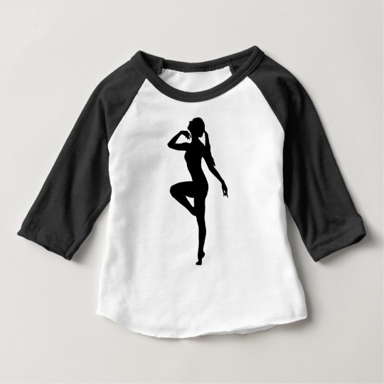 Ballett-Tänzer-Silhouette Baby T-shirt