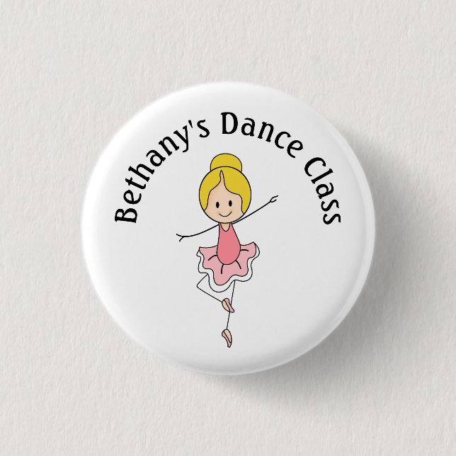 Ballett-Tanzklasse Button (Vorderseite)