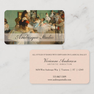 Ballett-Tanzklasse   Edgar Degas   Vintage Visitenkarte