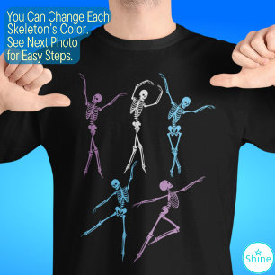 Ballett Tanzskelett gruselig geile Halloween T-Shirt