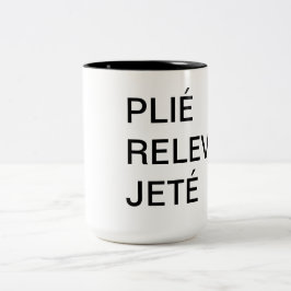 Ballett-Tasse Plié, Relevé, Jeté Zweifarbige Tasse