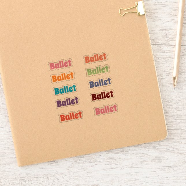 Ballettaufkleber Aufkleber (Notizbuch)
