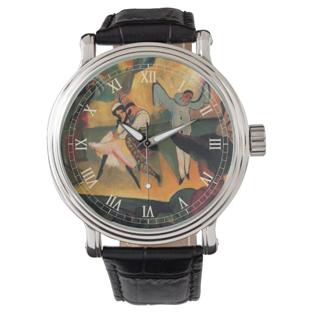 Ballettbusse, russisches Ballett mit August Macke Armbanduhr (Vorderseite)