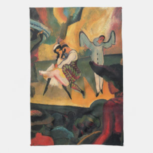 Ballettbusse, russisches Ballett mit August Macke Geschirrtuch