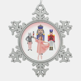 Ballettkäse Schneeflocken Zinn-Ornament