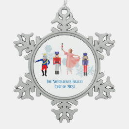 Ballettkiste Schneeflocken Zinn-Ornament