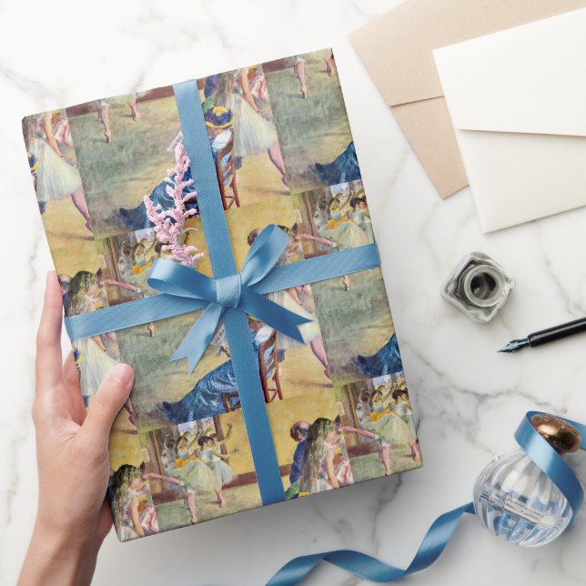 Ballettklasse, die Tanzsaal von Edgar Degas Geschenkpapier (Schenken)
