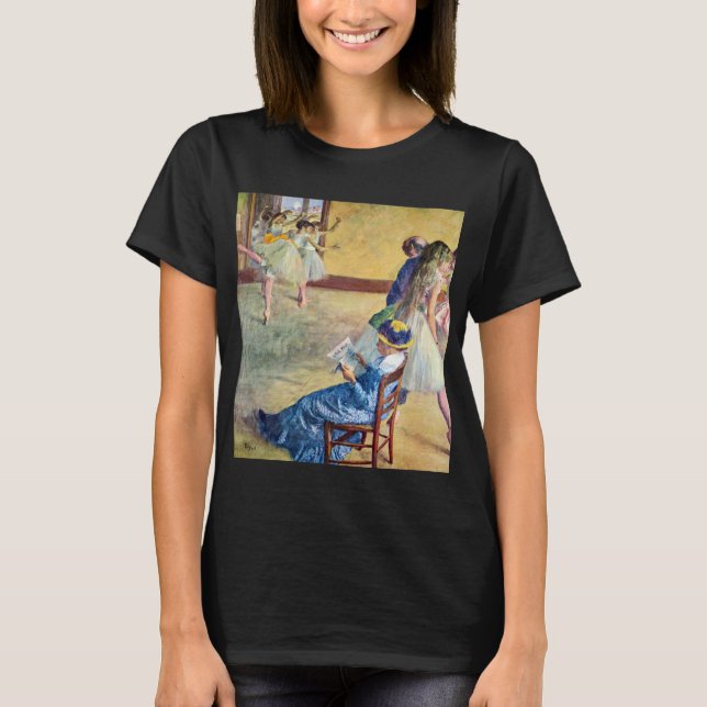 Ballettklasse, die Tanzsaal von Edgar Degas T-Shirt (Vorderseite)