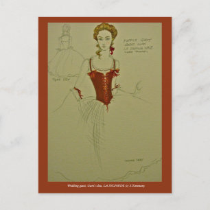 Ballettkostüm für LA SYLPHIDE Postkarte