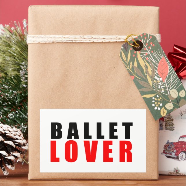 Ballettliebhaber Rechteckiger Aufkleber (Feiertag)