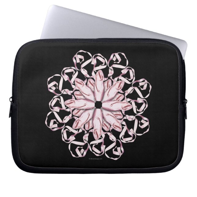 Ballettmuster (pink) laptopschutzhülle (Vorderseite)