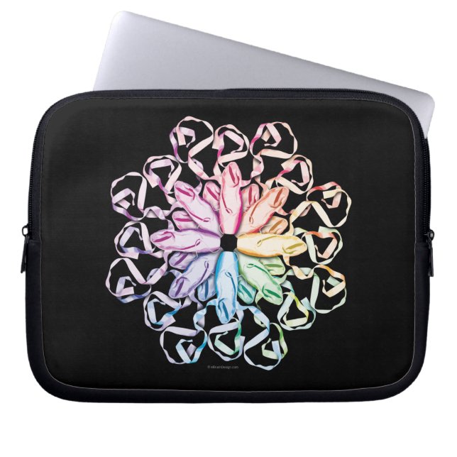Ballettmuster (spektral) laptopschutzhülle (Vorderseite)