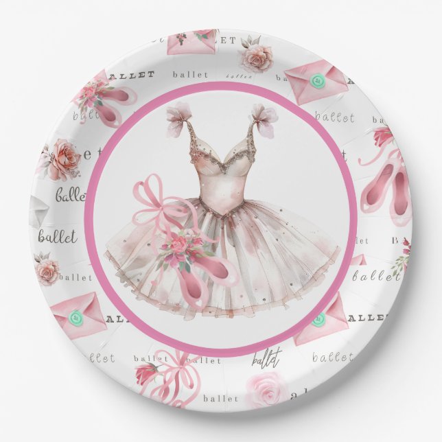 Ballettparty Pappteller (Vorderseite)