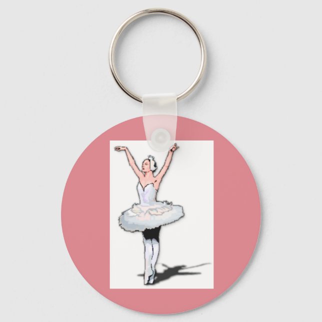 Ballettränke Rosa Tanz Ballerina Girl Schlüsselanhänger (Vorderseite)
