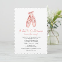 Ballettschuhe-Baby-Shower-Einladung für Ballerina