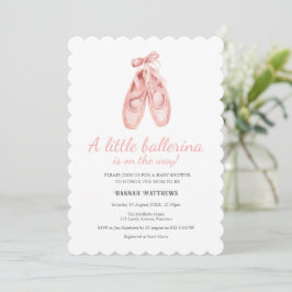 Ballettschuhe-Baby-Shower-Einladung für Ballerina Einladung