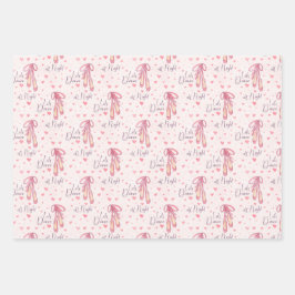 Ballettschuhe und -höre geschenkpapier set