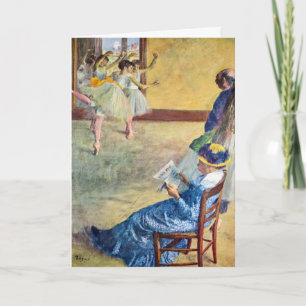 Ballettstunde, der Tanzsaal von Edgar Degas Karte