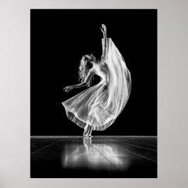 BALLETTTANKER FÜR FRAUEN - SCHWARZ UND WEISS POSTER