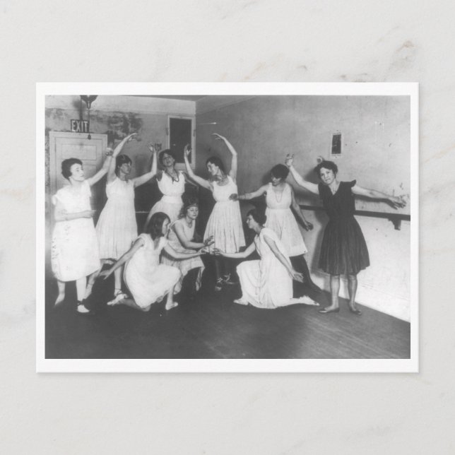 Balletttanz Probe Vintag 1916 Postkarte (Vorderseite)