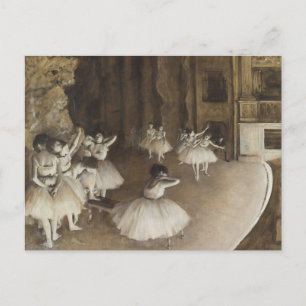 Balletttänzer auf Bühne Edgar Degas Postkarte