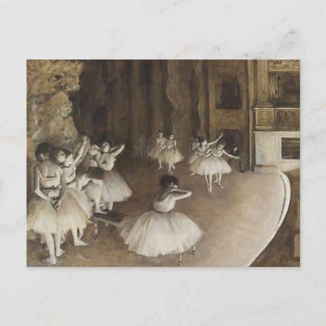 Balletttänzer auf Bühne Edgar Degas Postkarte (Vorderseite)