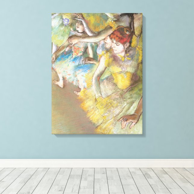 Balletttänzer auf der Bühne von Edgar Degas Leinwanddruck (Insitu (Holzboden))