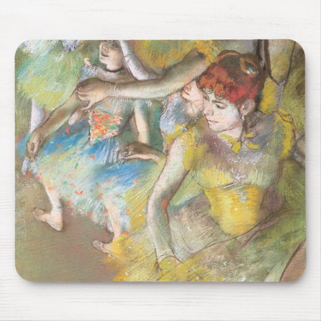 Balletttänzer auf der Bühne von Edgar Degas Mousepad (Vorne)